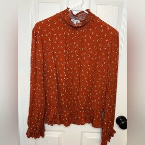 White Birch top size 2XL. Burnt orange in color